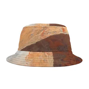 Rock Art-Inspired Floppy Bucket Hat –Plume Agate- Unique Tie-Dye Ish Design