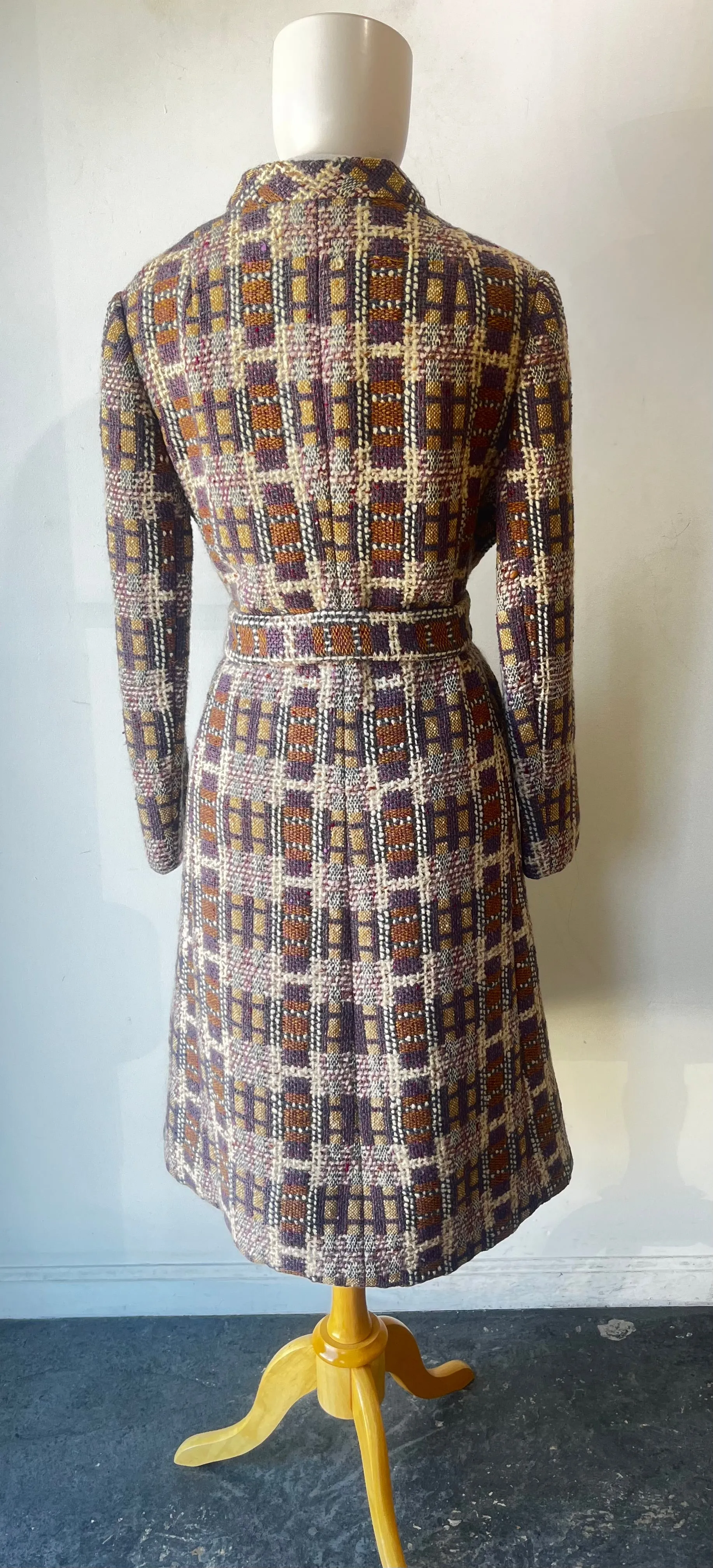 Rodrigues Lavender and Tan Tweed Coat