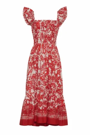 Ruby Dress in Dentelle Coral