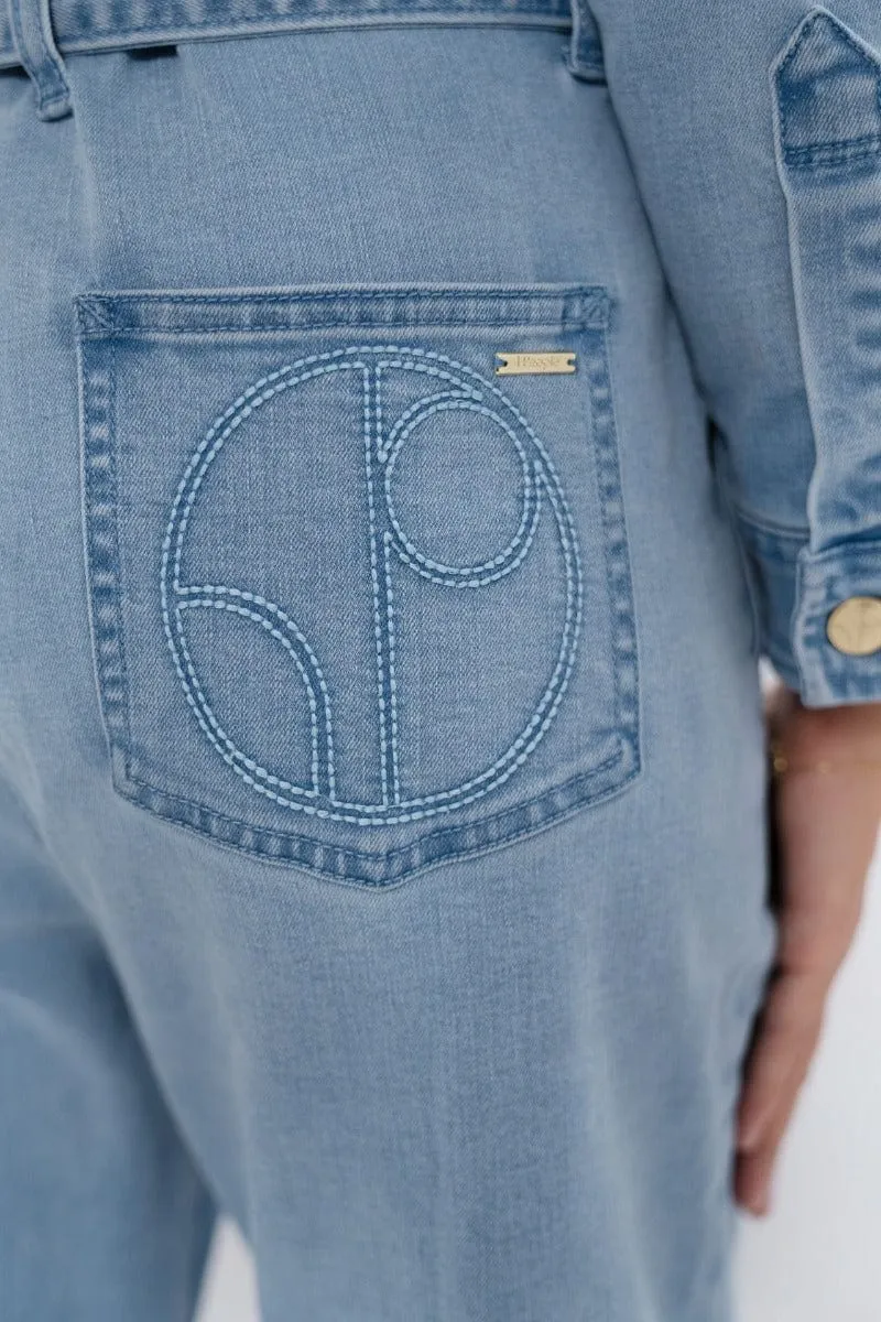 San Francisco Upcycled Denim Boilersuit | Sky