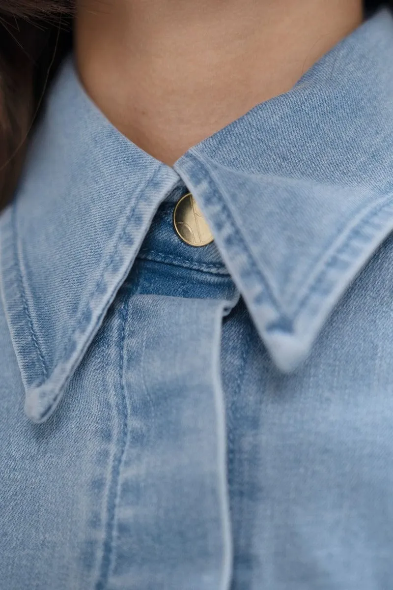 San Francisco Upcycled Denim Boilersuit | Sky