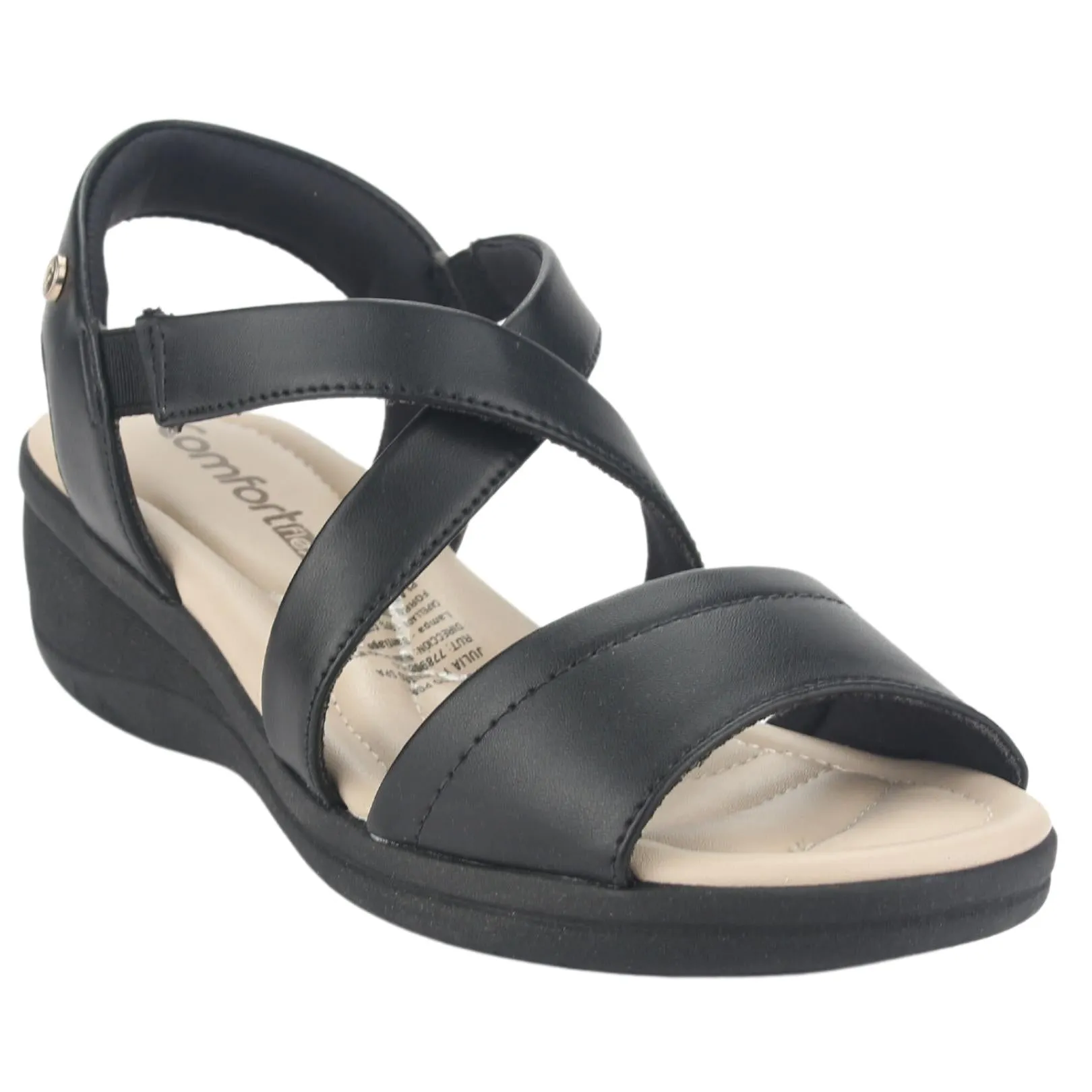 Sandalia Comfortflex Mujer 2388404 Negro Casual