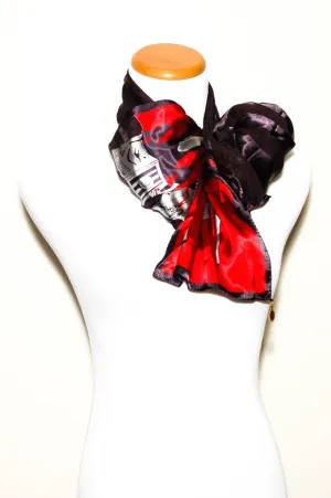 Scarf with Fashion Magazine Design by Lulu Guiness