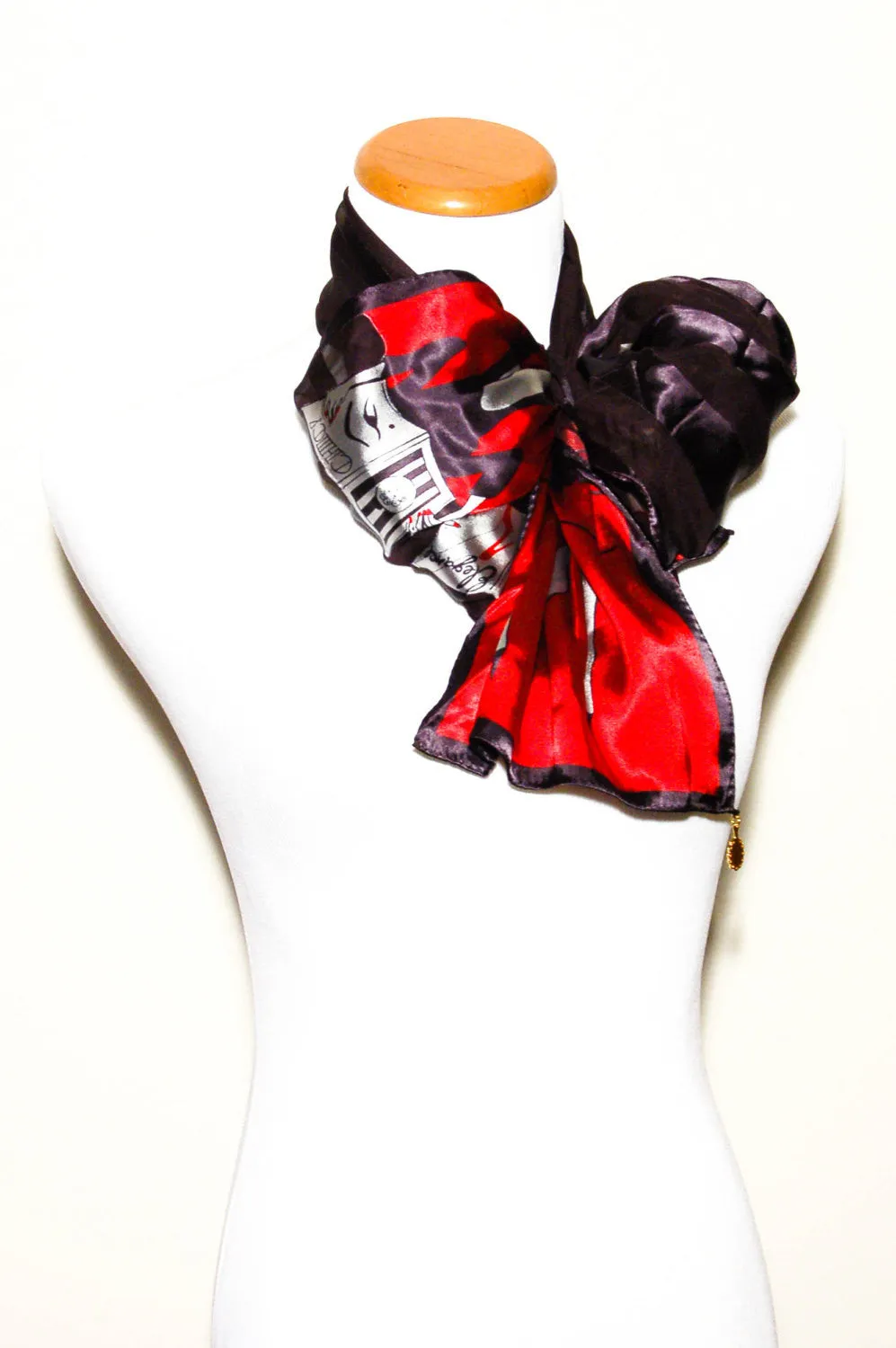 Scarf with Fashion Magazine Design by Lulu Guiness