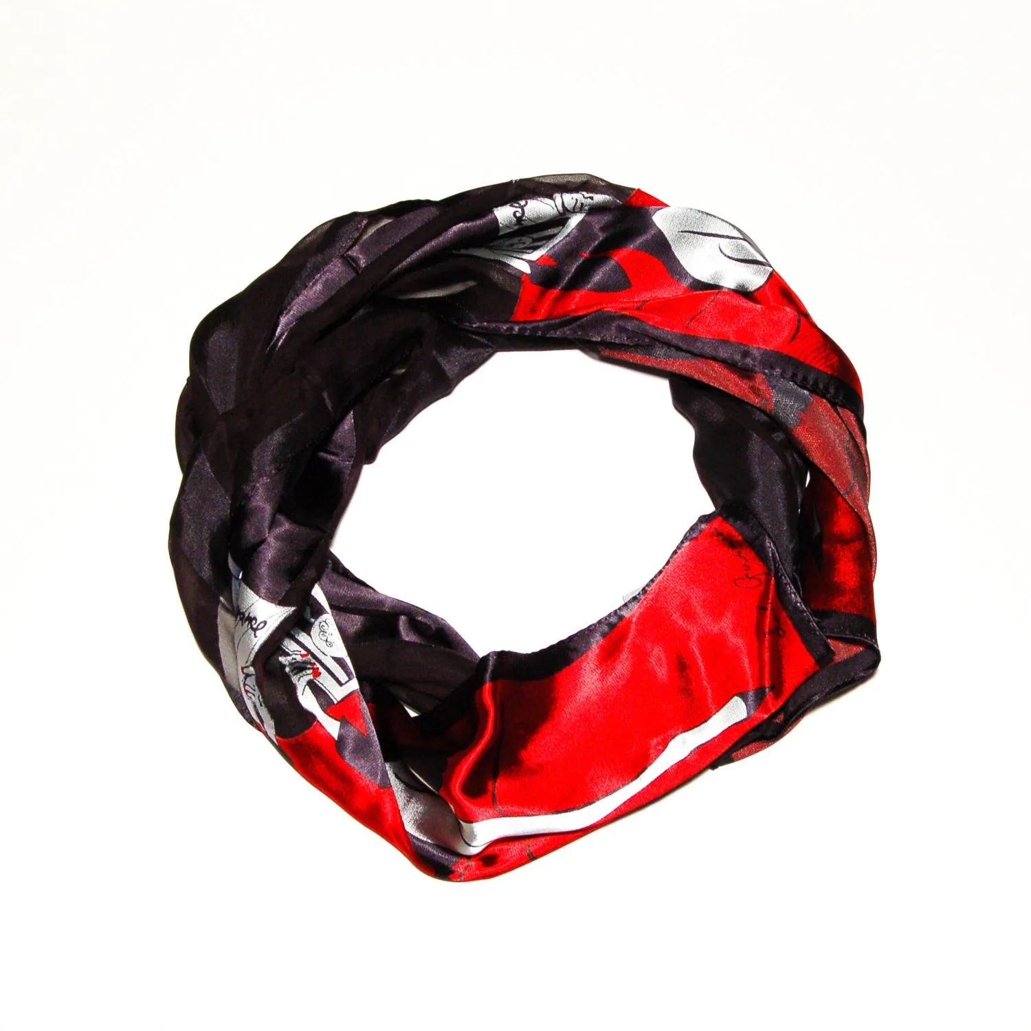 Scarf with Fashion Magazine Design by Lulu Guiness