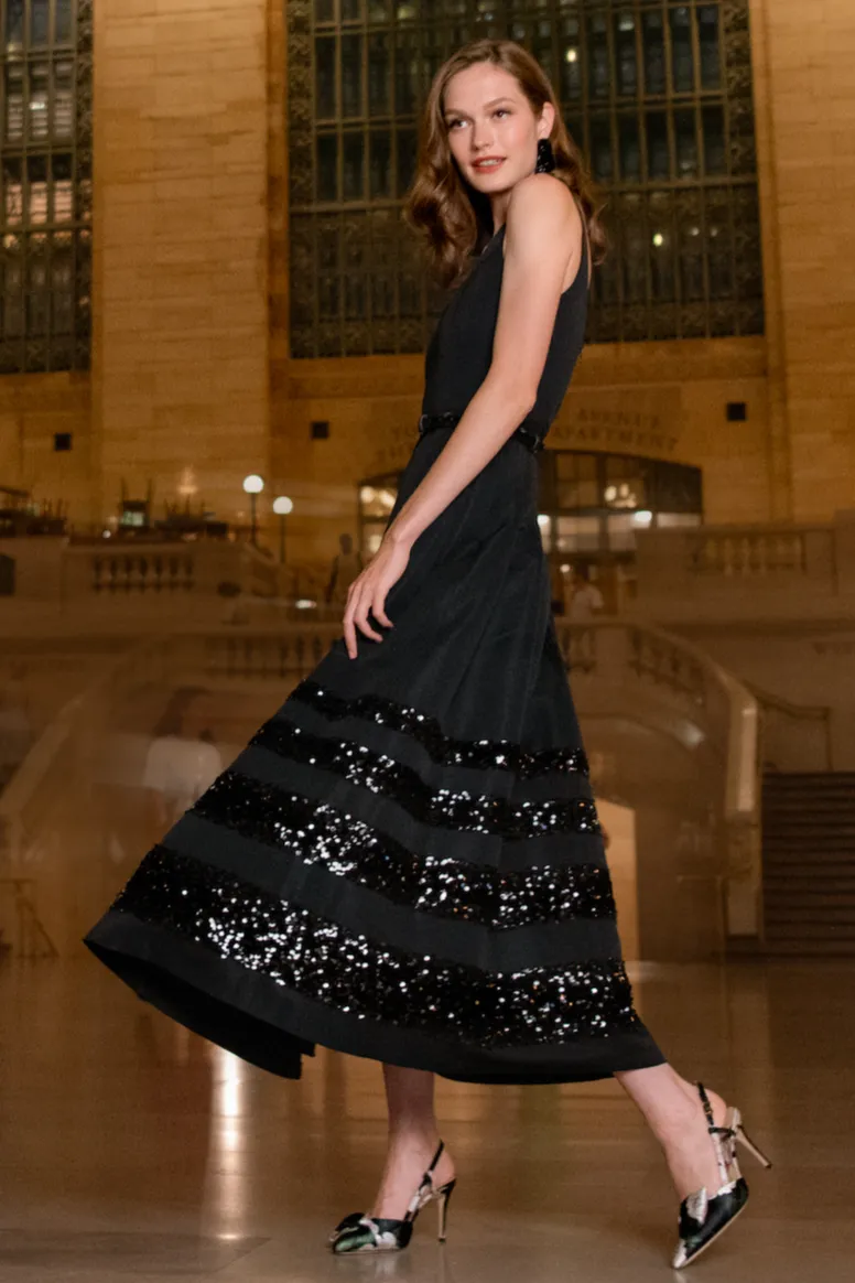 Sequin Mia Dress - Black - Final Sale