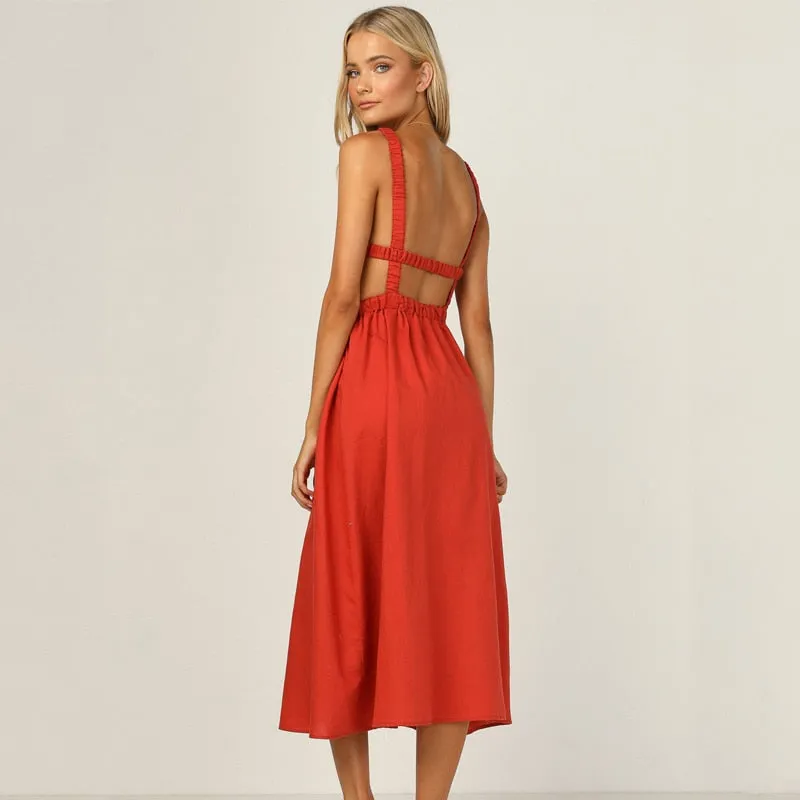 Sexy Spaghetti Strap Summer Dress 2021