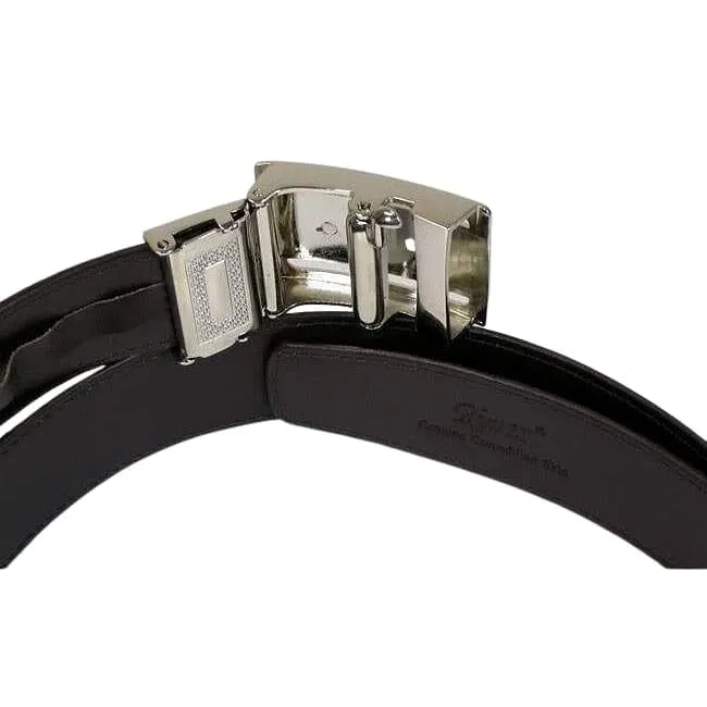 Shiny Dark Brown Belly Crocodile Belt