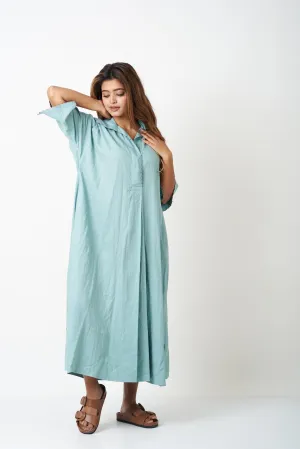 SHIRT DRESS - AQUA