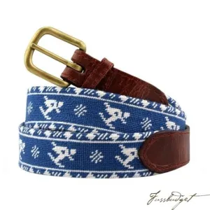 Skier Fairisle Needlepoint Belt