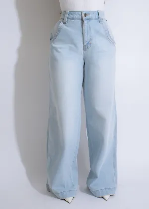 Skyline Fade Cropped Jeans Light Denim