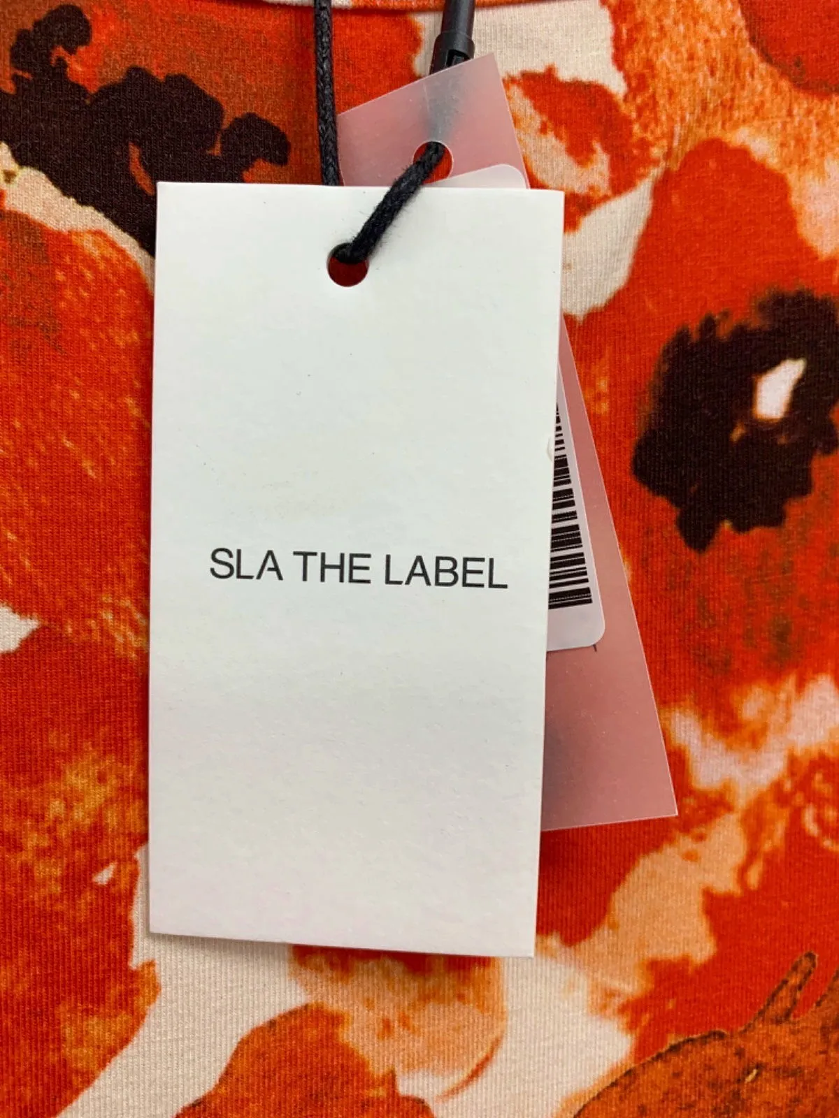 SLA the Label Red Floral Calabria Dress UK XXS