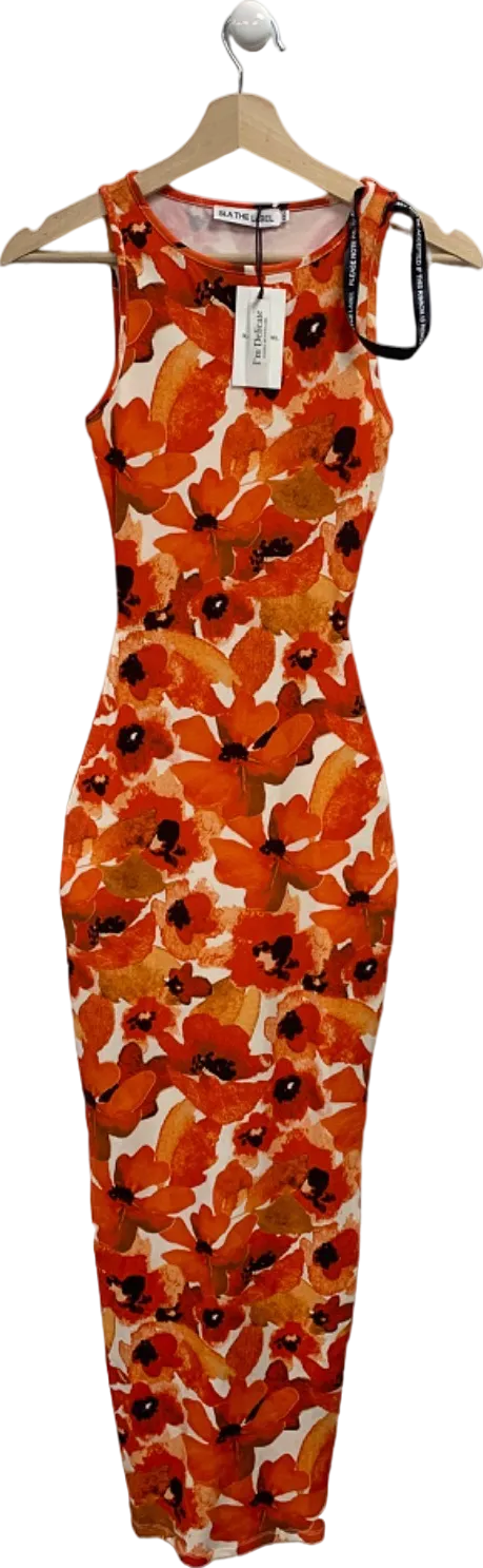 SLA the Label Red Floral Calabria Dress UK XXS