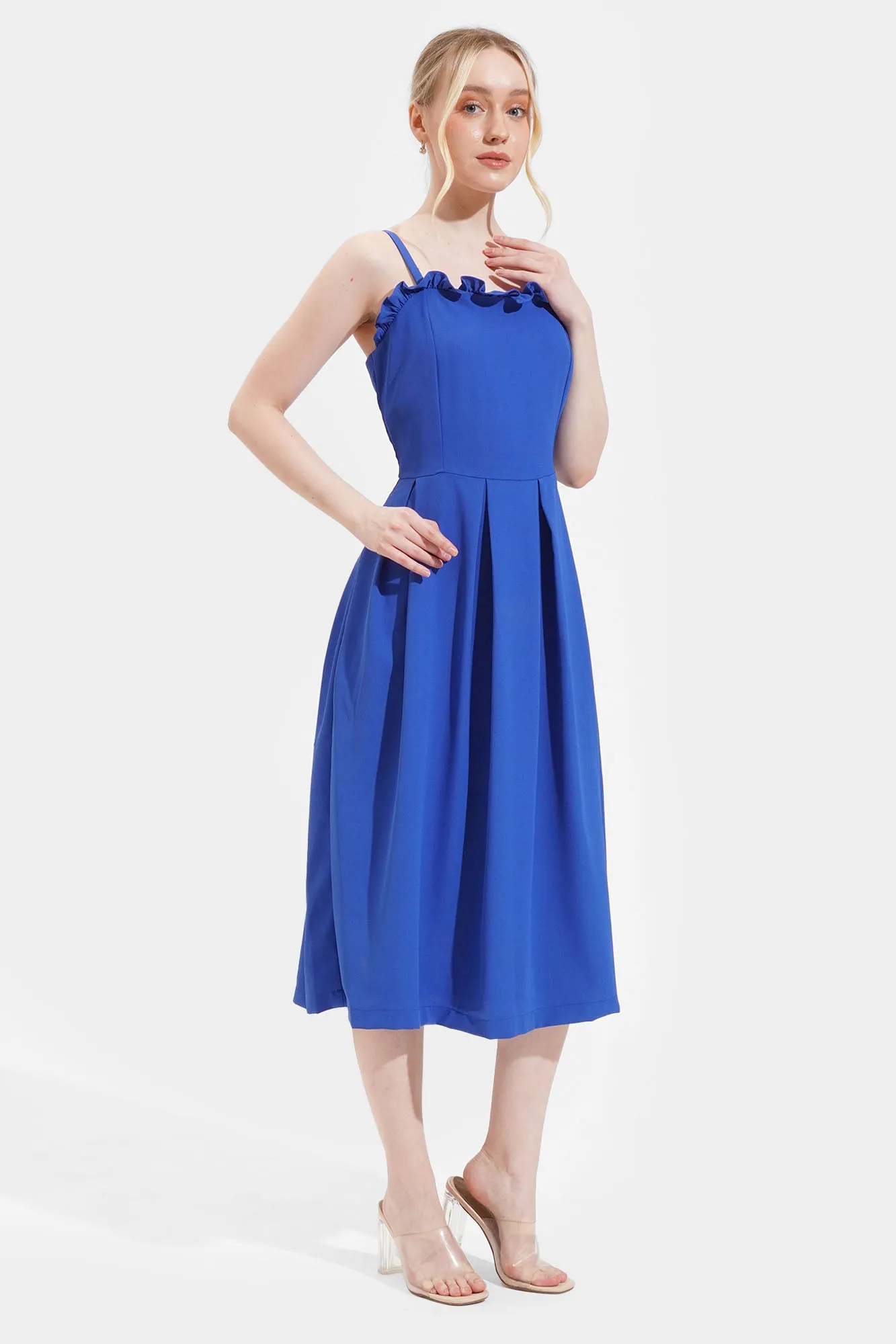 Sleeveless Fit And Flare Dress