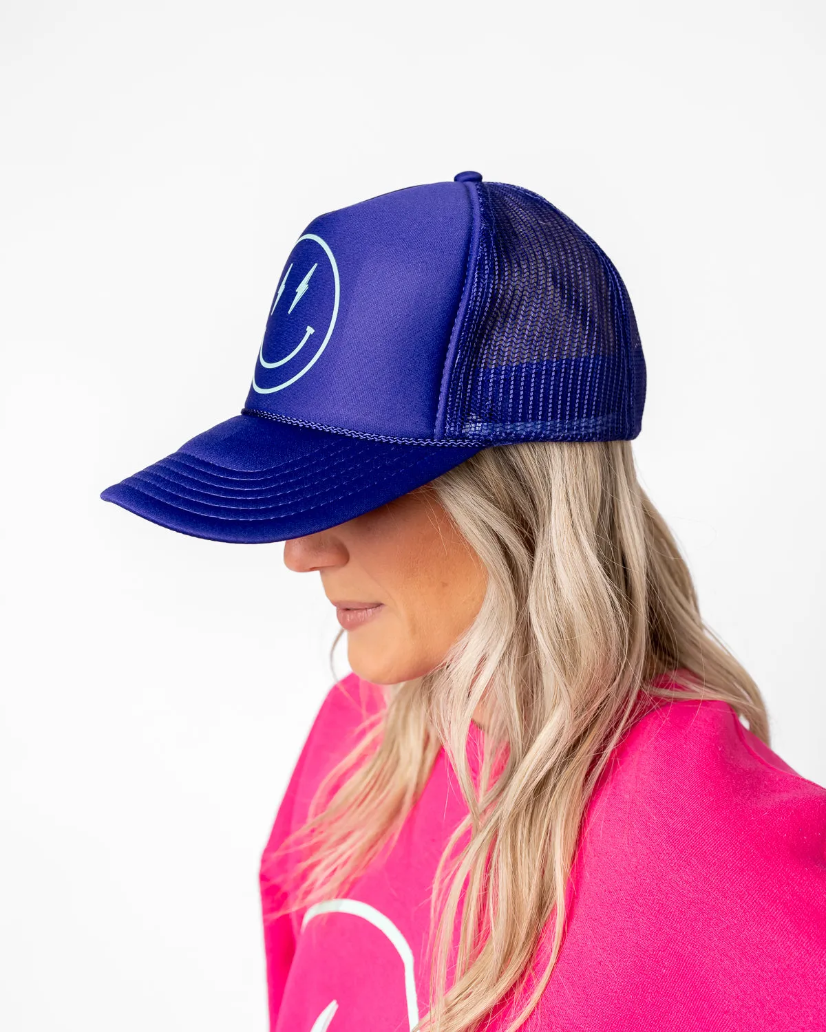 Smiley Trucker Hat | Bel-Air Purple