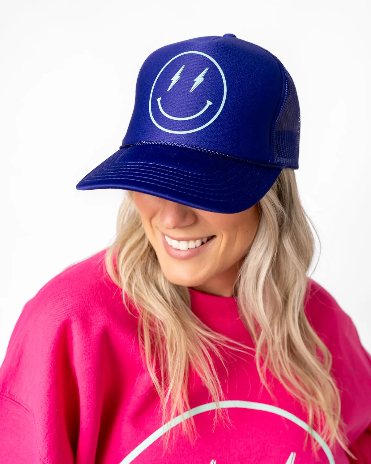 Smiley Trucker Hat | Bel-Air Purple