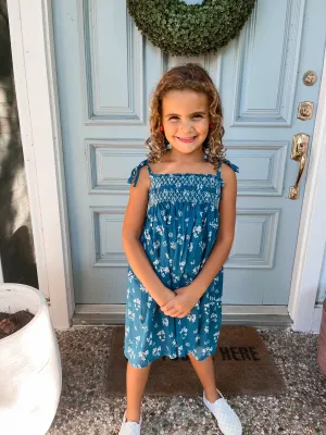 Smocked Floral Dress