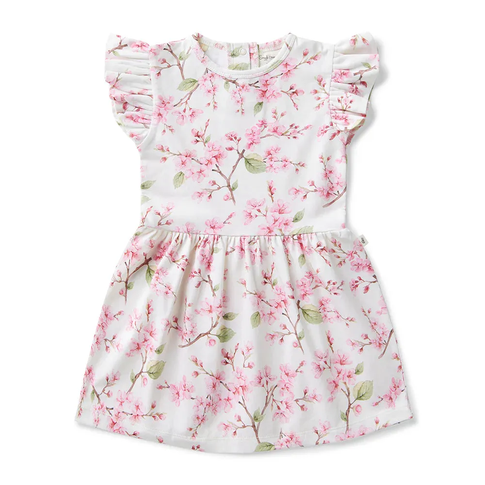 Snuggle Hunny Kids - Organic Dress | Cherry Blossom