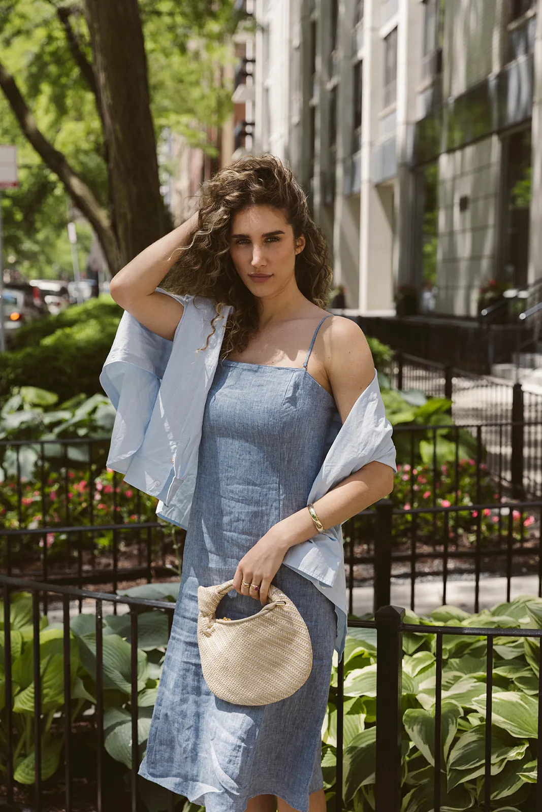 Sofia Linen Midi Dress