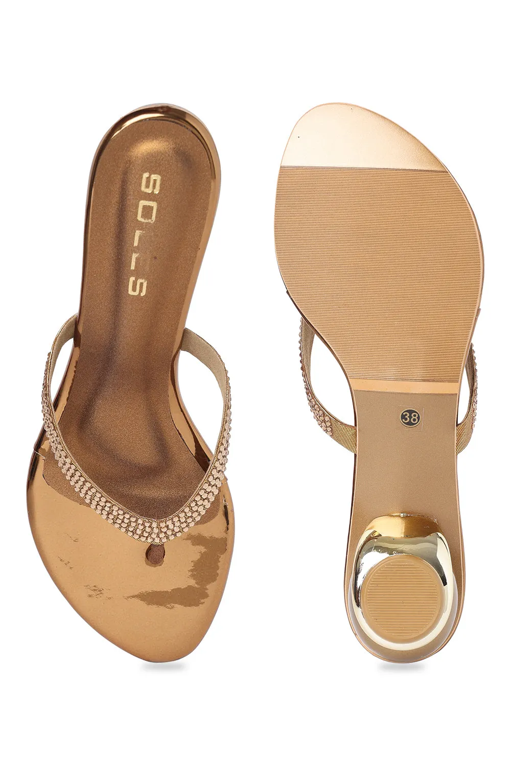 SOLES V Strapped Round Heels
