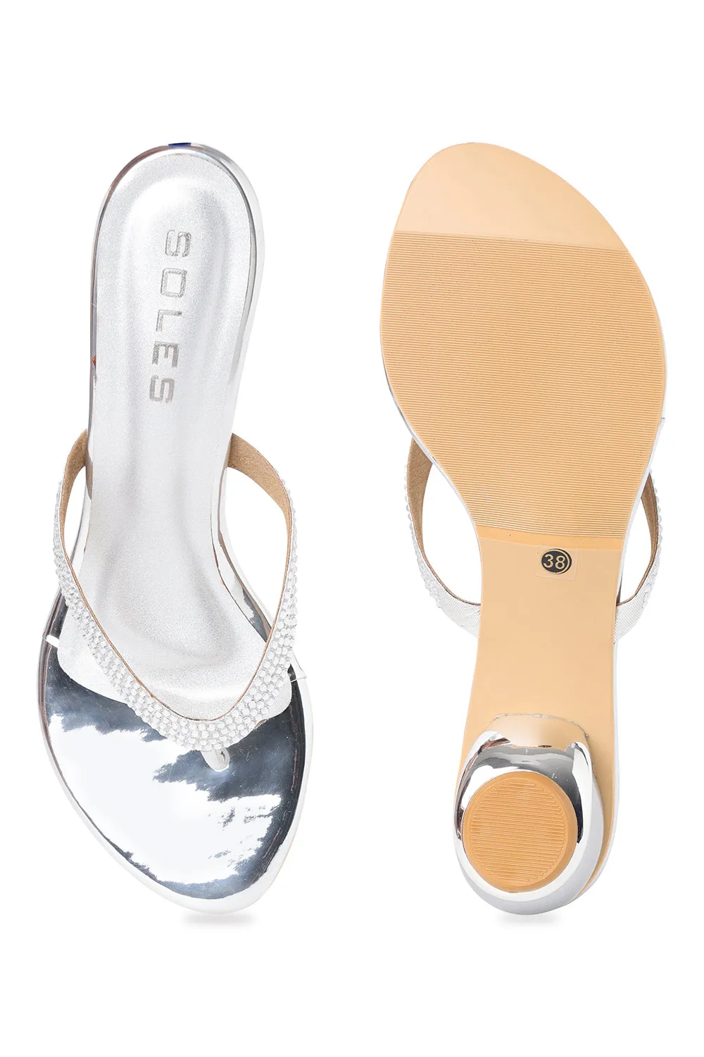 SOLES V Strapped Round Heels