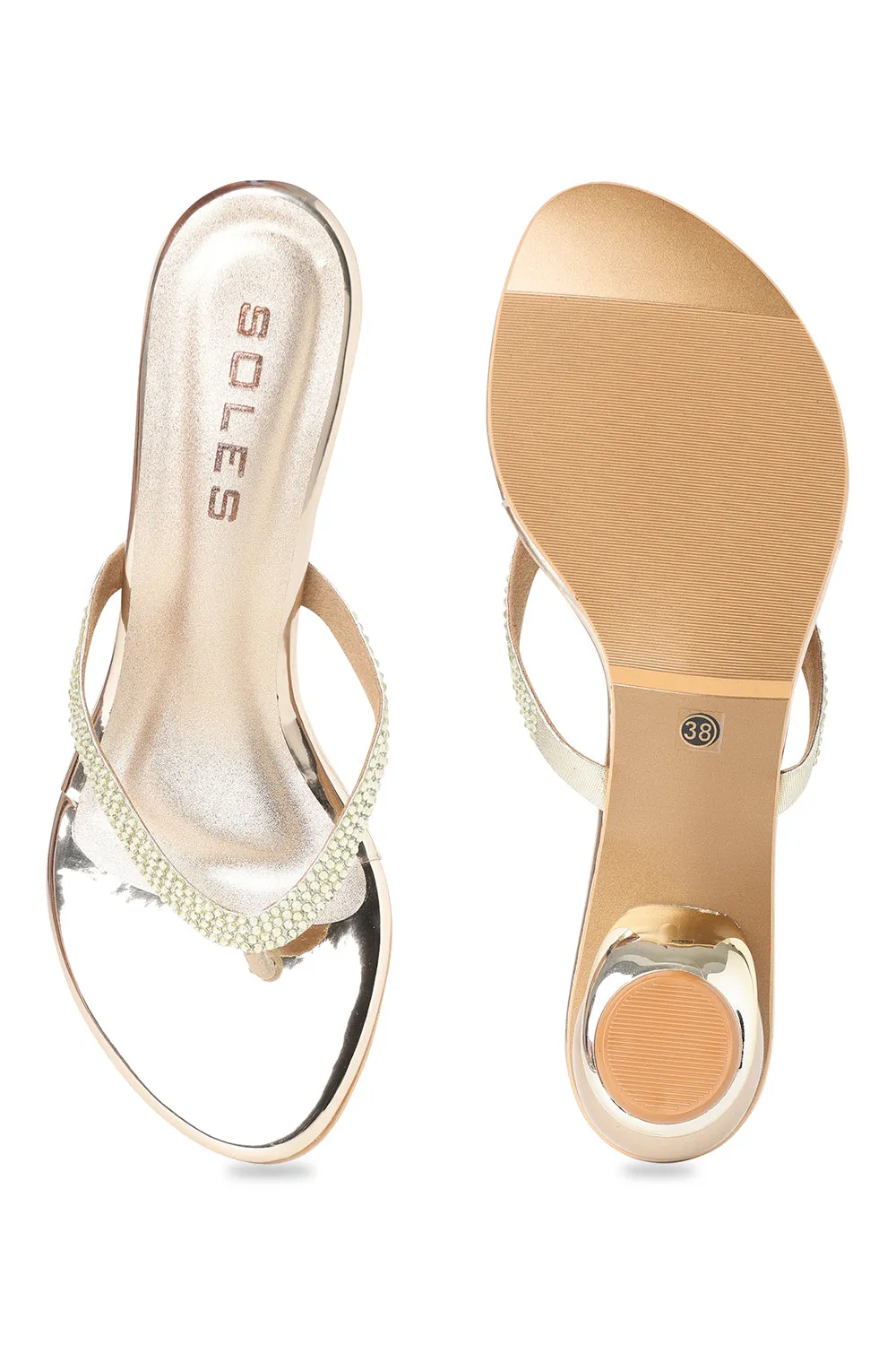 SOLES V Strapped Round Heels