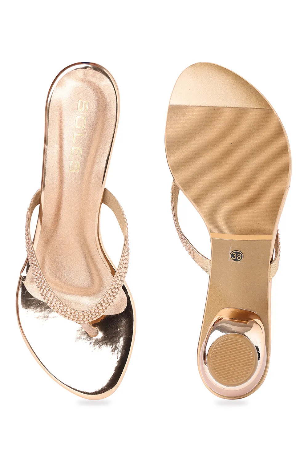 SOLES V Strapped Round Heels