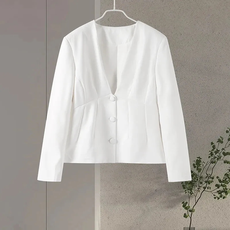 Sophia – Chic Women’s Office Blazer and Wide-Leg Trousers Set