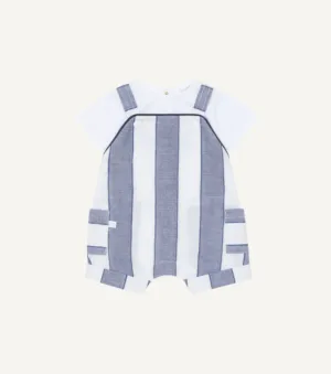 SS25 Deolinda - Blue/White Stripe Dungaree and Top Set