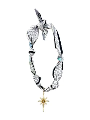 Starry Night Scarf Necklace in Multi