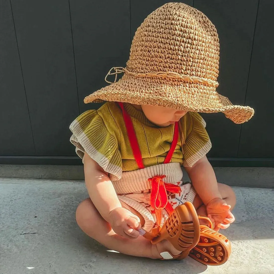 Straw Hat | natural - kids straw hat