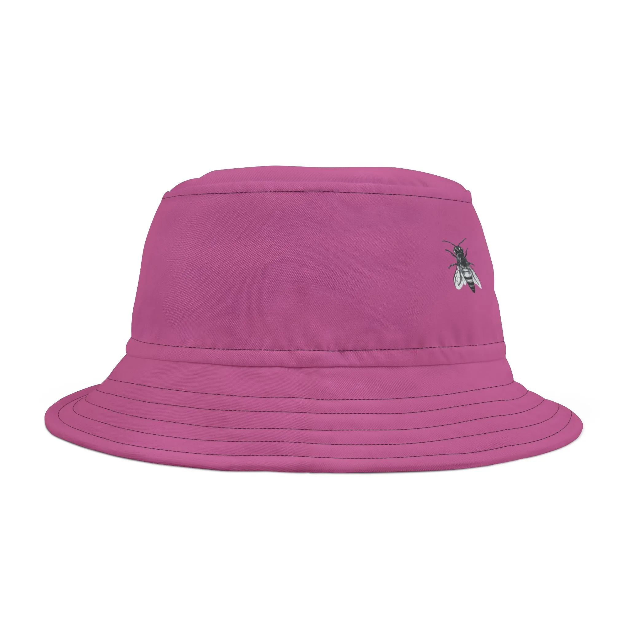 Stylish Pink Bucket Hat with Bee Design - Perfect for Summer Adventures
