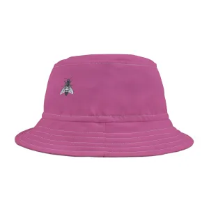 Stylish Pink Bucket Hat with Bee Design - Perfect for Summer Adventures