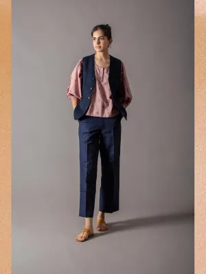 SUKETDHIR   I   SD Waist Coat | Heavy Linen | Navy