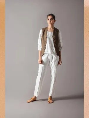 SUKETDHIR   I   SD Waist Coat | Heavy Linen | Olive