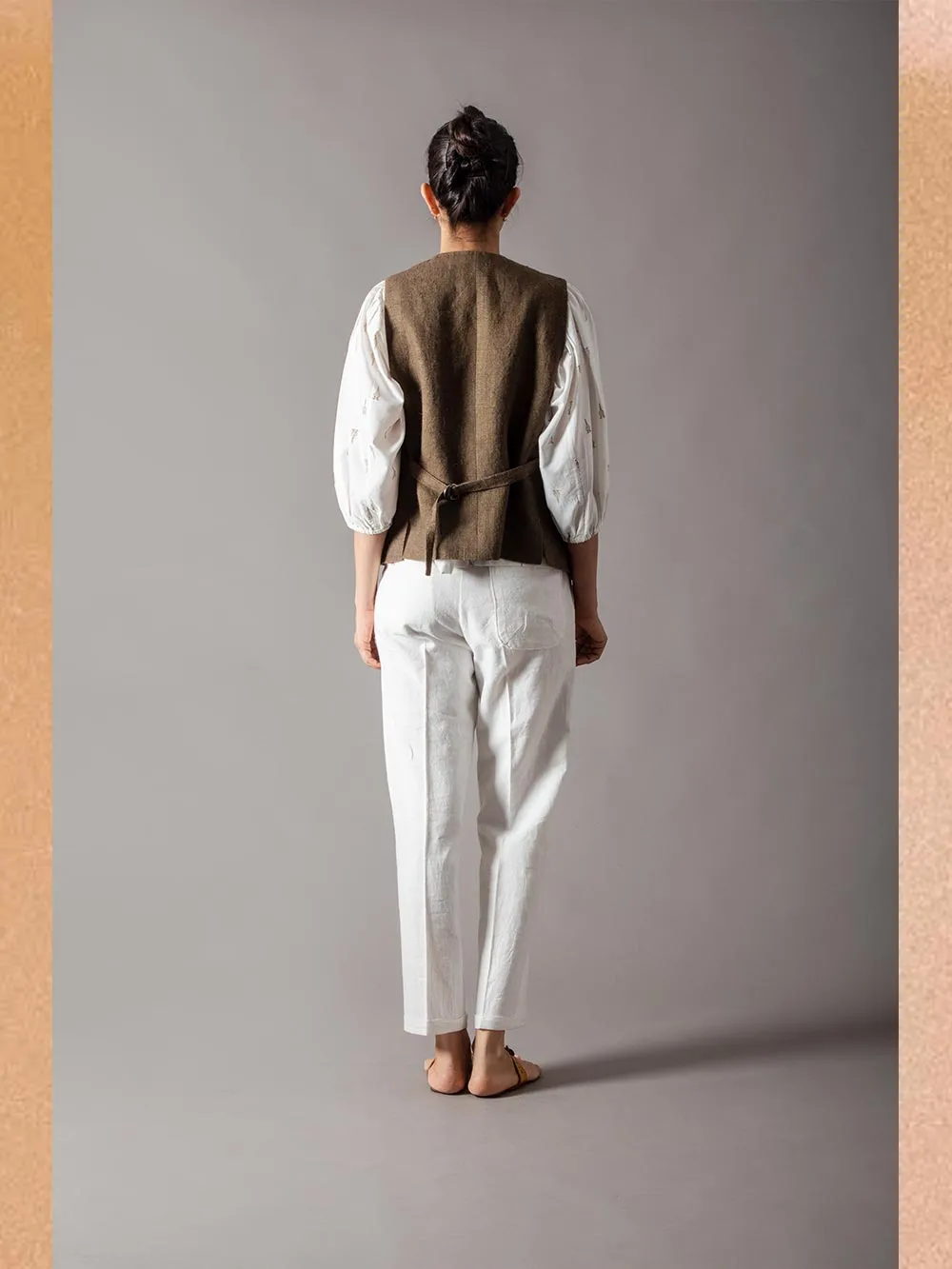 SUKETDHIR   I   SD Waist Coat | Heavy Linen | Olive
