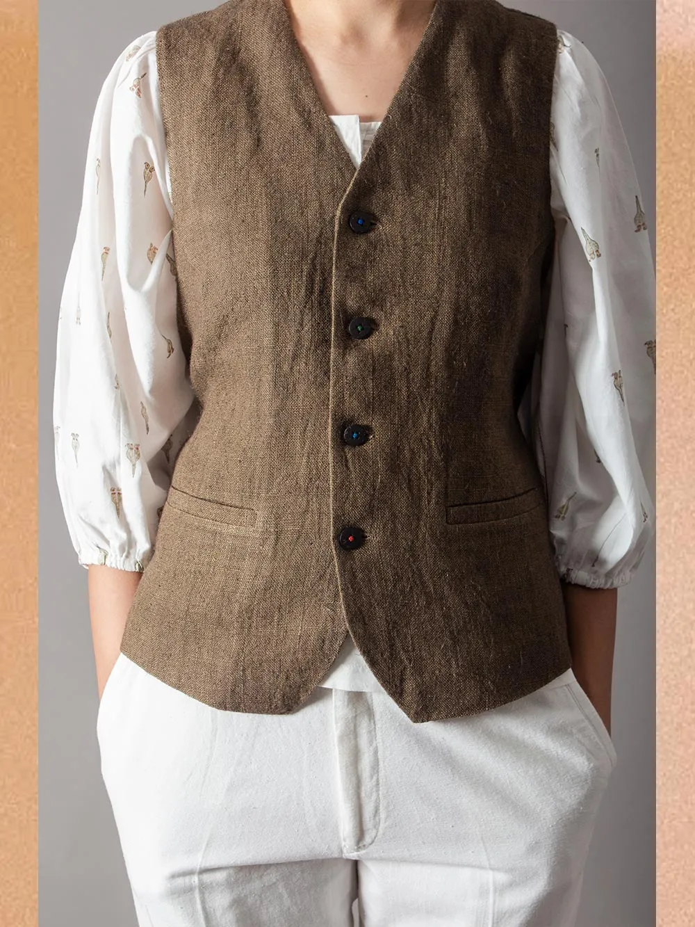 SUKETDHIR   I   SD Waist Coat | Heavy Linen | Olive
