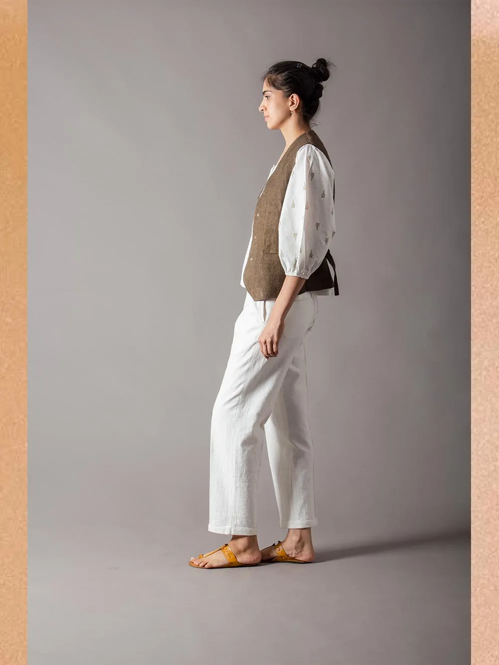 SUKETDHIR   I   SD Waist Coat | Heavy Linen | Olive