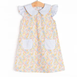 Summer Fields Pocket Dress, Blue