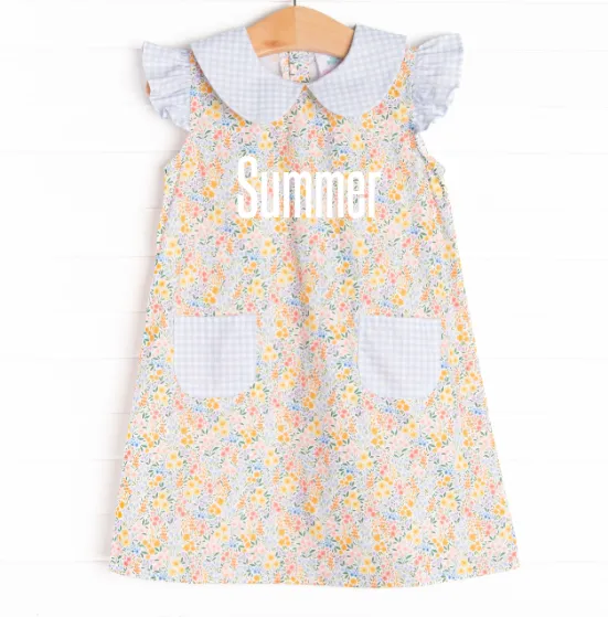 Summer Fields Pocket Dress, Blue