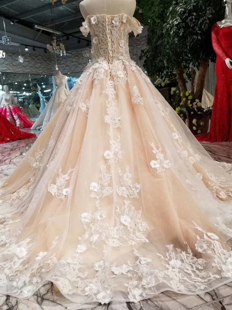 Sweetheart off the shoulder 3d flowers party dresses