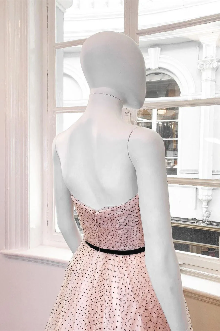 Sweetheart Pink Long Prom Dress with Belt