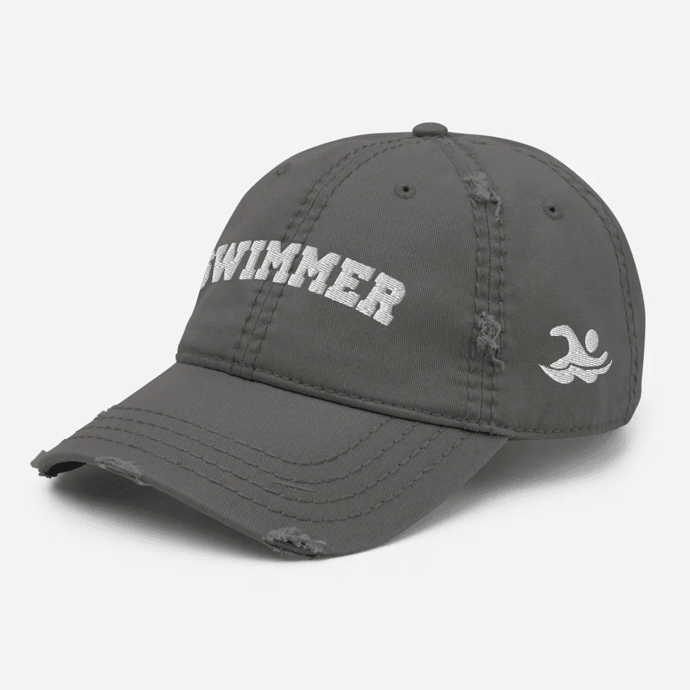 Swimmer Distressed Wash Baseball Cap