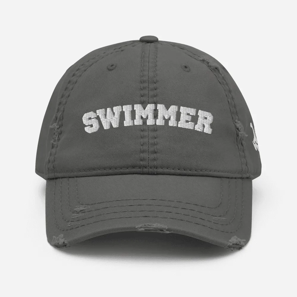 Swimmer Distressed Wash Baseball Cap