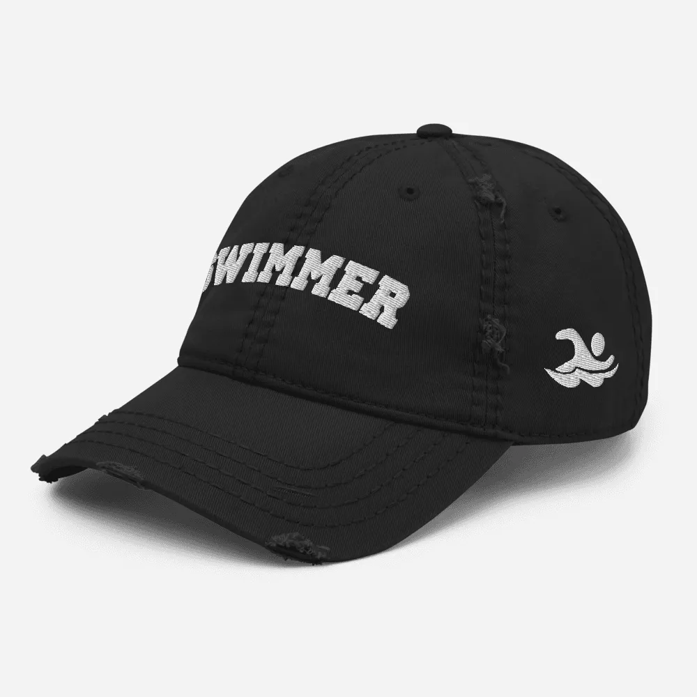 Swimmer Distressed Wash Baseball Cap