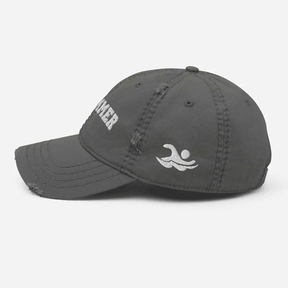 Swimmer Distressed Wash Baseball Cap