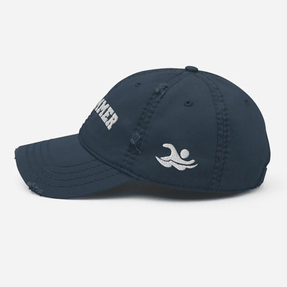 Swimmer Distressed Wash Baseball Cap