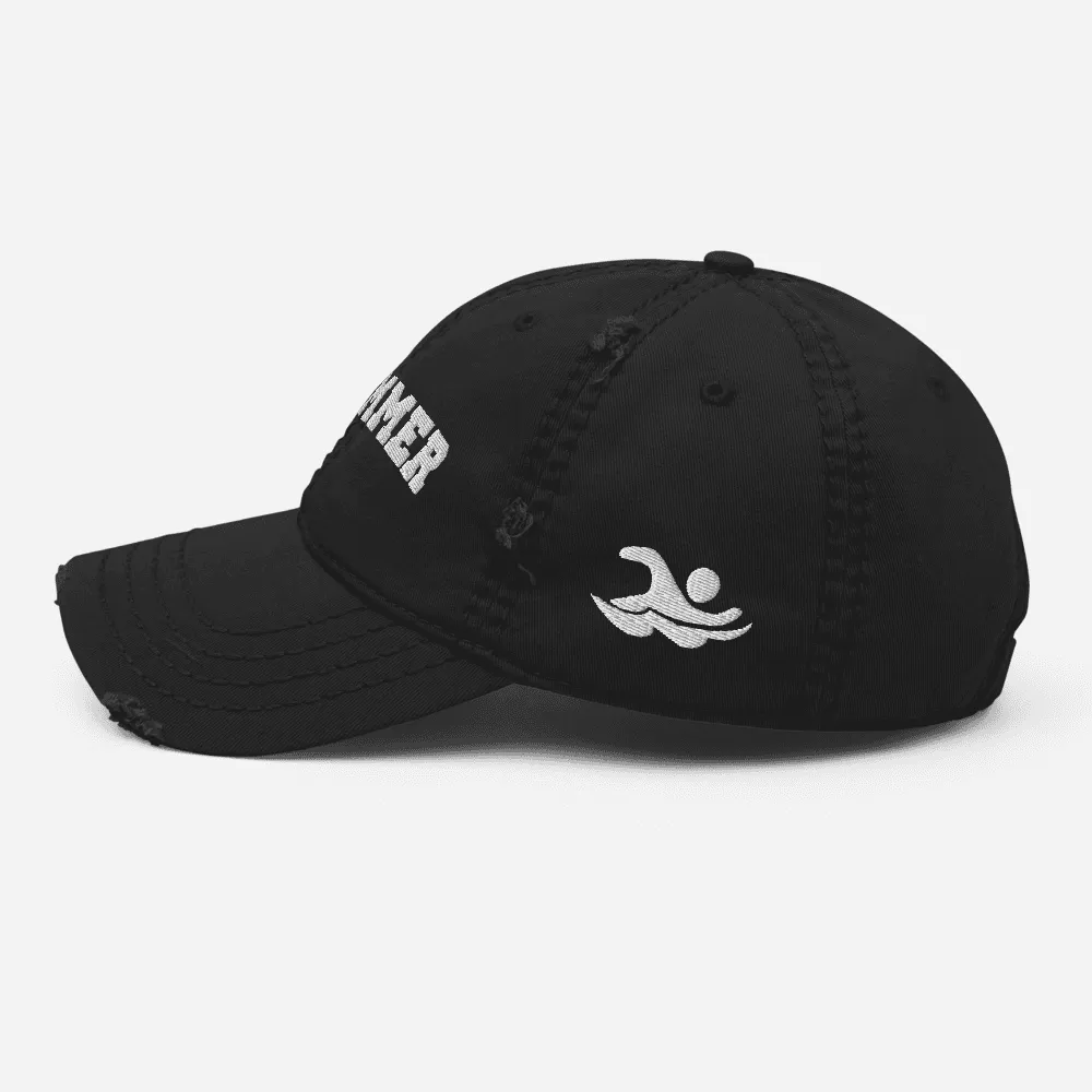 Swimmer Distressed Wash Baseball Cap