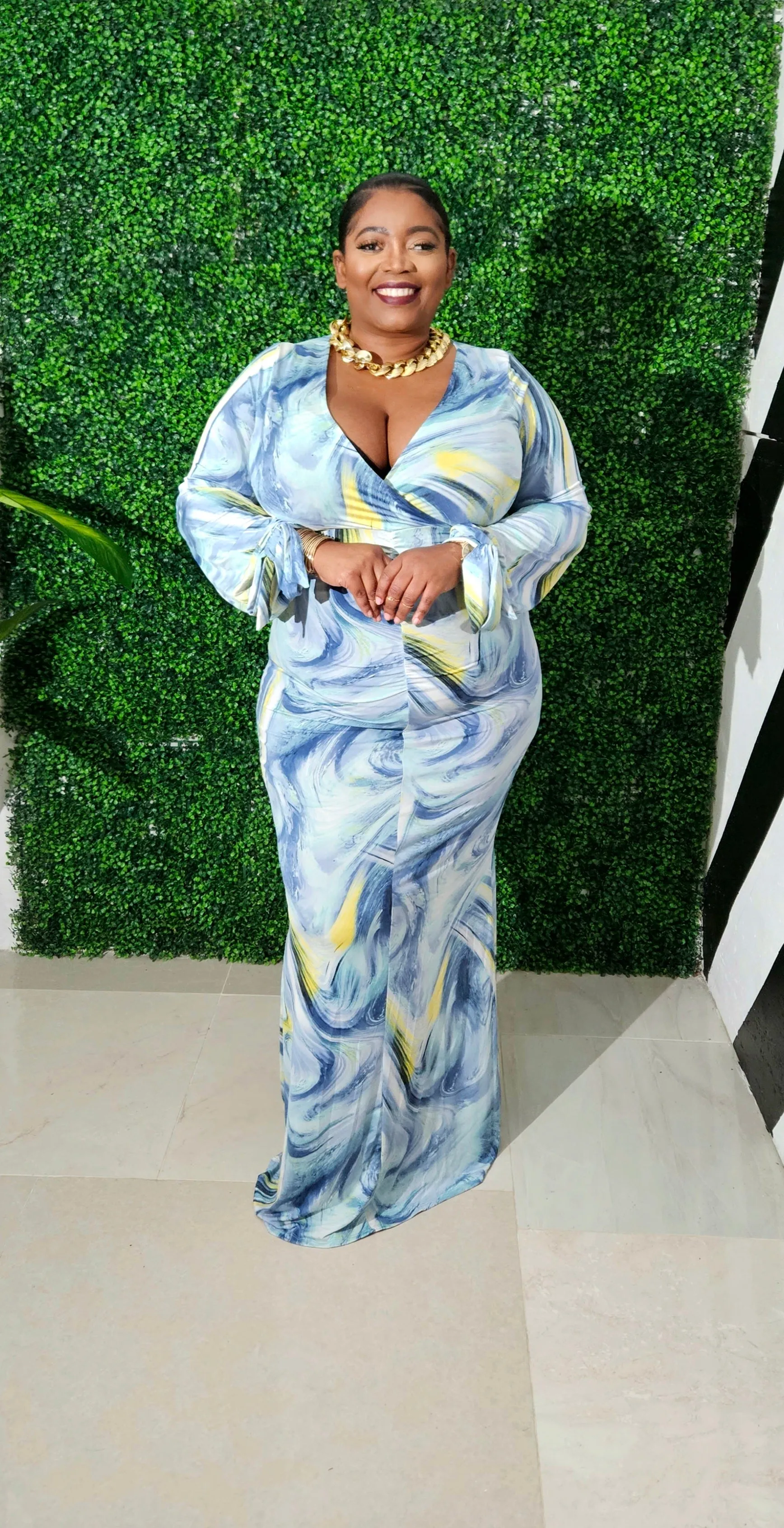 Swirl Elegance Maxi || Blue