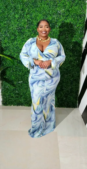 Swirl Elegance Maxi || Blue